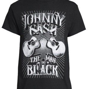 JOHNNY CASH THE MEN IN BLACK MEN'S GRAPHIC T-SHIRT NEW W TAG